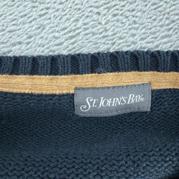 St. Johns Bay Classic Cotton Sweater Black XL Mens NWT 5438 - Picture 3 of 9
